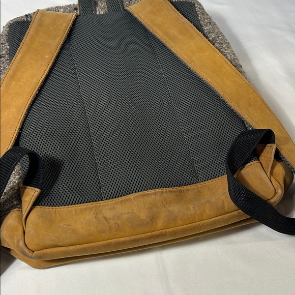 Achiote Guatemalan Goods Backpack Handmade Aztec Western Wool Leather - Picture 6 of 12